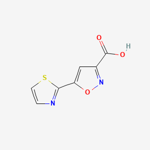 5-(Thiazol-2-yl)isoxazole-3-carboxylic acid chemical structure (CAS 933759-69-4)
