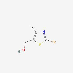 (2-Bromo-4-methylthiazol-5-yl)methanol chemical structure (CAS 933782-03-7)