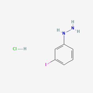 (3-Iodophenyl)hydrazine hydrochloride chemical structure (CAS 93387-82-7)