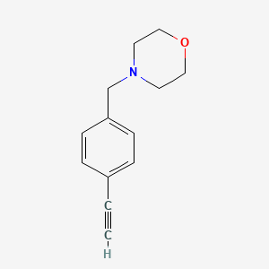 4-[(4-Ethynylphenyl)methyl]morpholine chemical structure (CAS 933986-59-5)