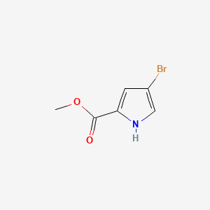 Methyl 4-bromo-1H-pyrrole-2-carboxylate chemical structure (CAS 934-05-4)