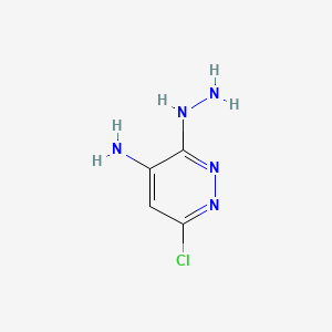 6-Chloro-3-hydrazinylpyridazin-4-amine chemical structure (CAS 934-26-9)