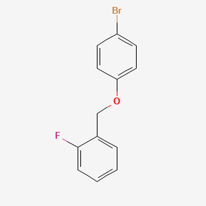 1-((4-Bromophenoxy)methyl)-2-fluorobenzene chemical structure (CAS 934240-59-2)