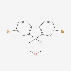 2,7-Dibromo-2',3',5',6'-tetrahydrospiro[fluorene-9,4'-pyran] chemical structure (CAS 934269-17-7)