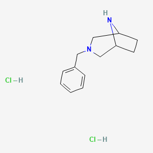 3-(Phenylmethyl)-3,8-diazabicyclo[3.2.1]octane dihydrochloride chemical structure (CAS 93428-54-7)