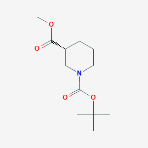 1-(tert-Butyl) 3-methyl (R)-piperidine-1,3-dicarboxylate chemical structure (CAS 934423-10-6)