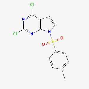 2,4-Dichloro-7-tosyl-7H-pyrrolo[2,3-d]pyrimidine chemical structure (CAS 934524-10-4)