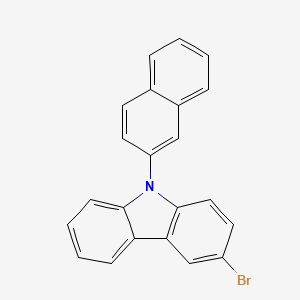 3-Bromo-9-(naphthalen-2-yl)-9H-carbazole chemical structure (CAS 934545-80-9)