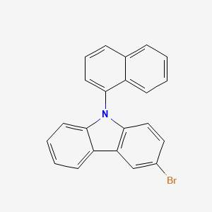 3-Bromo-9-(naphthalen-1-yl)-9H-carbazole chemical structure (CAS 934545-83-2)