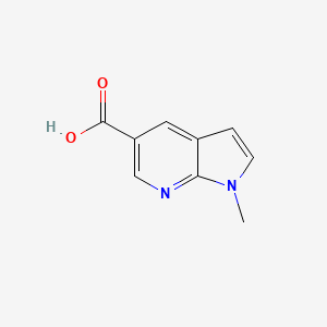 1-Methyl-1H-pyrrolo[2,3-b]pyridine-5-carboxylic acid chemical structure (CAS 934568-20-4)