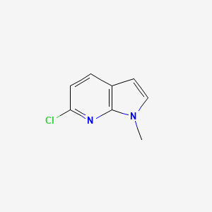 6-chloro-1-methyl-1H-pyrrolo[2,3-b]pyridine chemical structure (CAS 934568-25-9)