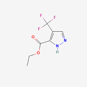 Ethyl 4-(trifluoromethyl)-1H-pyrazole-3-carboxylate chemical structure (CAS 934758-94-8)