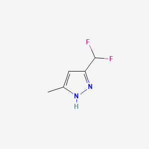 5-(Difluoromethyl)-3-methyl-1H-pyrazole chemical structure (CAS 934759-09-8)