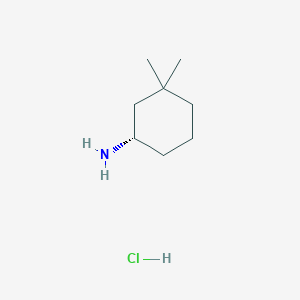 (S)-3,3-Dimethylcyclohexanamine hydrochloride chemical structure (CAS 934765-88-5)