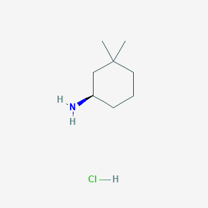 (R)-3,3-Dimethylcyclohexanamine hydrochloride chemical structure (CAS 934765-89-6)