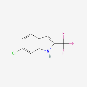 6-Chloro-2-(trifluoromethyl)-1H-indole chemical structure (CAS 934843-27-3)