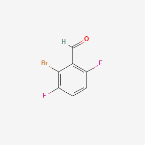2-Bromo-3,6-difluorobenzaldehyde chemical structure (CAS 934987-26-5)