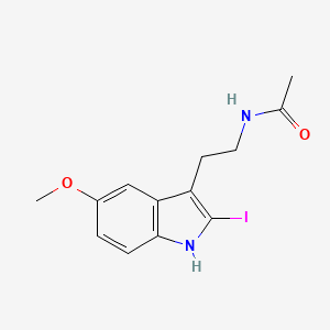 N-(2-(2-Iodo-5-methoxy-1H-indol-3-yl)ethyl)acetamide chemical structure (CAS 93515-00-5)