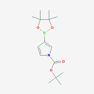 tert-Butyl 3-(4,4,5,5-tetramethyl-1,3,2-dioxaborolan-2-yl)-1H-pyrrole-1-carboxylate chemical structure (CAS 935278-73-2)