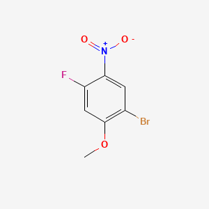 1-Bromo-4-fluoro-2-methoxy-5-nitrobenzene chemical structure (CAS 935288-20-3)