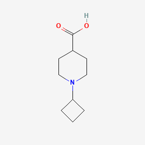 1-Cyclobutylpiperidine-4-carboxylic acid chemical structure (CAS 935534-09-1)