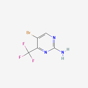 5-Bromo-4-(trifluoromethyl)pyrimidin-2-amine chemical structure (CAS 935534-47-7)