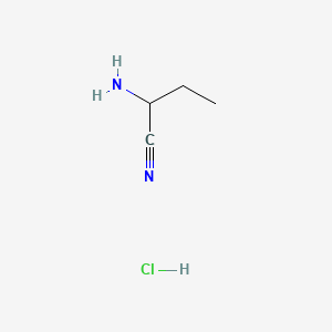 2-Aminobutanenitrile hydrochloride chemical structure (CAS 93554-80-4)