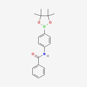 N-(4-(4,4,5,5-Tetramethyl-1,3,2-dioxaborolan-2-yl)phenyl)benzamide chemical structure (CAS 935660-75-6)