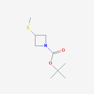 tert-Butyl 3-(methylthio)azetidine-1-carboxylate chemical structure (CAS 935668-41-0)