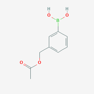 (3-(Acetoxymethyl)phenyl)boronic acid chemical structure (CAS 935701-04-5)