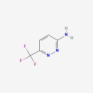 6-(Trifluoromethyl)pyridazin-3-amine chemical structure (CAS 935777-24-5)