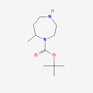 tert-Butyl 7-methyl-1,4-diazepane-1-carboxylate chemical structure (CAS 935843-93-9)