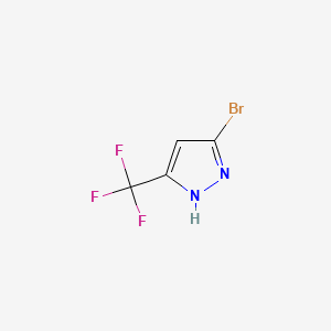 3-Bromo-5-(trifluoromethyl)-1H-pyrazole chemical structure (CAS 93608-11-8)