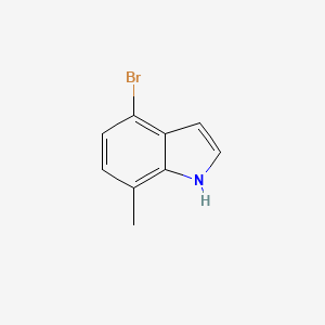 4-Bromo-7-methyl-1H-indole chemical structure (CAS 936092-87-4)