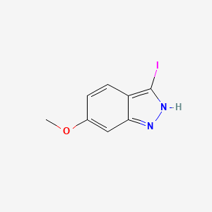 3-Iodo-6-methoxy-1H-indazole chemical structure (CAS 936138-17-9)