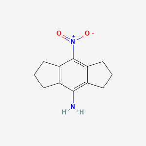 8-Nitro-1,2,3,5,6,7-hexahydro-s-indacen-4-amine chemical structure (CAS 93623-56-4)
