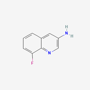 8-Fluoroquinolin-3-amine chemical structure (CAS 936324-21-9)