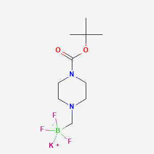 Potassium ((4-(tert-butoxycarbonyl)piperazin-1-yl)methyl)trifluoroborate chemical structure (CAS 936329-97-4)