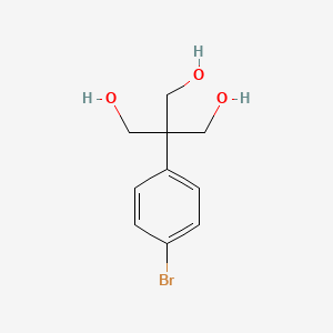 2-(4-Bromophenyl)-2-(hydroxymethyl)propane-1,3-diol chemical structure (CAS 936494-74-5)