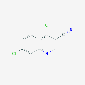 4,7-dichloroquinoline-3-carbonitrile chemical structure (CAS 936498-07-6)