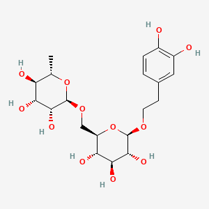 (2R,3R,4S,5S,6R)-2-(3,4-Dihydroxyphenethoxy)-6-((((2R,3R,4R,5R,6S)-3,4,5-trihydroxy-6-methyltetrahydro-2H-pyran-2-yl)oxy)methyl)tetrahydro-2H-pyran-3,4,5-triol chemical structure (CAS 93675-88-8)