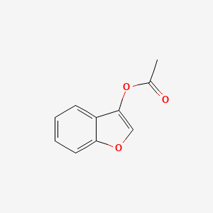 Benzofuran-3-yl acetate chemical structure (CAS 93680-80-9)
