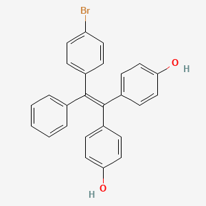 4,4'-(2-(4-Bromophenyl)-2-phenylethene-1,1-diyl)diphenol chemical structure (CAS 936803-69-9)