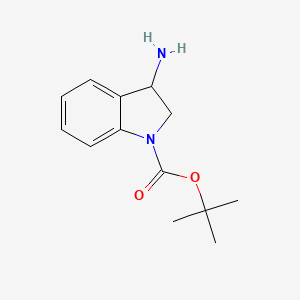 tert-Butyl 3-aminoindoline-1-carboxylate chemical structure (CAS 936829-23-1)