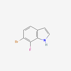 6-Bromo-7-fluoro-1H-indole chemical structure (CAS 936901-94-9)