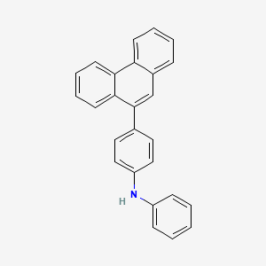 4-(Phenanthren-9-yl)-N-phenylaniline chemical structure (CAS 936916-08-4)