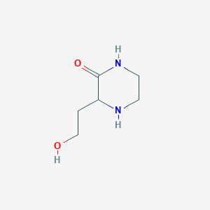 3-(2-Hydroxyethyl)piperazin-2-one chemical structure (CAS 936940-62-4)