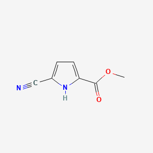 Methyl 5-cyano-1H-pyrrole-2-carboxylate chemical structure (CAS 937-19-9)