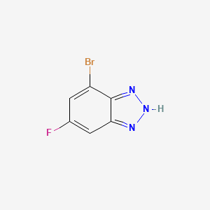 4-Bromo-6-fluoro-1H-benzo[d][1,2,3]triazole chemical structure (CAS 937013-96-2)