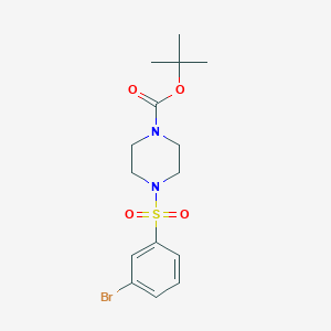 tert-Butyl 4-((3-bromophenyl)sulfonyl)piperazine-1-carboxylate chemical structure (CAS 937014-80-7)